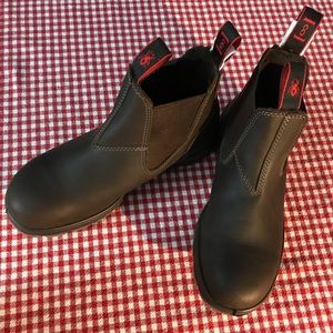 Redback Easy Escape Slip-on Soft Toe Boots dark brown.  Men’s AU 8 = US 9